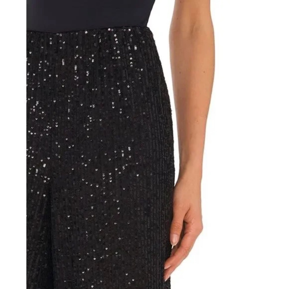 Cece Women's Pull On Wide Leg Sequin Pants NWT - Picture 3 of 6
